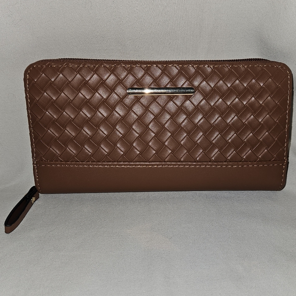 Brown Woven Tote Bag & Wallet - Picture 4 of 6